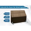 Ver imagem 2 de Cabeceira Cama Box Estofada Queen Queen Imperador Suede Marrom Chocolate - Simbal