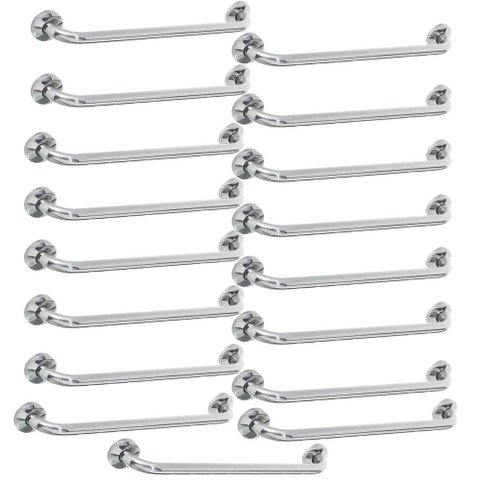 Barra Alça Apoio 50cm Kit 17 Uni Inox Idoso Pcd Cadeirante Acessibilidade Banheiro Box Segurança