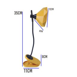 Luminária de Mesa com Garra Touch Articulavel Diamante Presilha LED 3 Cores Abajur Flexivel - 2