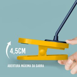 Luminária de Mesa com Garra Touch Articulavel Diamante Presilha LED 3 Cores Abajur Flexivel - 5