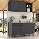 Ver imagem 2 de Armário de Cozinha Compacta Veneza Multimóveis MP2142.895 Preto