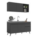 Ver imagem 3 de Armário de Cozinha Compacta Veneza Multimóveis MP2142.895 Preto