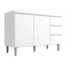 Ver imagem 1 de Balcão Gabinete Cozinha Andreia 120cm 2 Porta Ajl Móveis S-t Branco