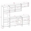 Ver imagem 2 de Cozinha Compacta Aurora com Balcão 120cm sem Tampo e Balcão 70cm Cinamomo Grafite Aramóveis