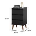 Ver imagem 2 de Kit 2 Mesas de Cabeceira Wood Preto