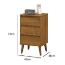Ver imagem 2 de Kit 2 Mesas de Cabeceira Wood Freijó