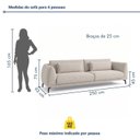 Ver imagem 4 de Sofá Living 4 Lugares com Almofadas 250cm Siena