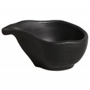 Ver imagem 2 de Kit 24 Molheiras 8x6cm Preto 40ml Cerâmica Porto Brasil Buffet Restaurante Oval Orgânico
