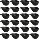 Ver imagem 1 de Kit 24 Molheiras 8x6cm Preto 40ml Cerâmica Porto Brasil Buffet Restaurante Oval Orgânico