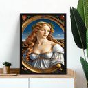 Ver imagem 1 de Quadro Decorativo Venus By Botticelli 33x24cm - com Vidro:moldura Preta