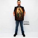 Ver imagem 2 de Quadro Decorativo Virgem Guadalupe em Moldura Caixa TaColado Moldura Caixa 3cm Madeira com Vidro 40