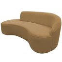 Ver imagem 1 de Sofá Curvo 02 Lugares 150cm Braço Esquerdo Eron Bouclê Camel - CasaePoltrona