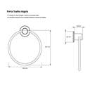 Ver imagem 5 de Suporte Toalheiro Banheiro Porta Toalha Argola Rosto Inox:Cromado