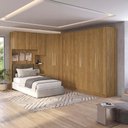 Ver imagem 1 de Quarto Modulado Adapt 12 Portas 7 Gavetas MDP Marrom Kappesberg