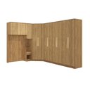 Ver imagem 3 de Quarto Modulado Adapt 12 Portas 7 Gavetas MDP Marrom Kappesberg