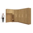 Ver imagem 7 de Quarto Modulado Adapt 12 Portas 7 Gavetas MDP Marrom Kappesberg