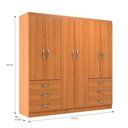 Ver imagem 4 de Guarda Roupas New Encante 6 Portas e 6 Gavetas Cinnamomo