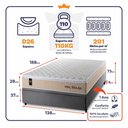Ver imagem 3 de Cama Box Baú Casal Alford com Colchão Molas Ensacadas 138x188x73 Cinza