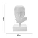Ver imagem 5 de Escultura Decorativa Máscara Rosto Silêncio Branco 25x15 cm - D’Rossi