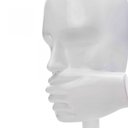 Ver imagem 4 de Escultura Decorativa Máscara Rosto Silêncio Branco 25x15 cm - D’Rossi