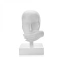 Ver imagem 2 de Escultura Decorativa Máscara Rosto Silêncio Branco 25x15 cm - D’Rossi