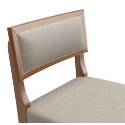 Conjunto Bistro Caribe com 2 Banquetas Comfort Pés em Madeira Maciça Premium Sacada Pub Cor Bege - 5