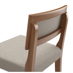 Conjunto Bistro Caribe com 2 Banquetas Comfort Pés em Madeira Maciça Premium Sacada Pub Cor Bege - 7