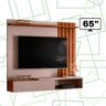 Home Rack Painel Suspenso 1.6 Vegas Sala para Tv de 65 Polegadas Grigio Fosco com Cinamomo Mel - 4