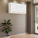Ver imagem 2 de Armario Aereo de Cozinha Intenza 120 Cm com 3 Portas Branco