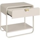 Ver imagem 7 de Mesa de Cabeceira Industrial Orgânico 1 Gaveta 60cm Alek A03 Off White - Lyam Decor