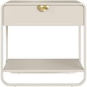 Ver mais imagens de Mesa de Cabeceira Industrial Orgânico 1 Gaveta 60cm Alek A03 Off White - Lyam Decor