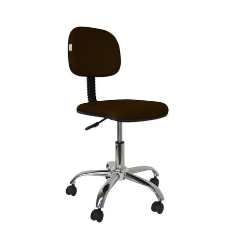 Cadeira Secretaria Giratoria Bolt CR - Couro Sintetico Corano - Marrom