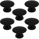 Ver imagem 1 de Conjunto de 6 Puxadores 200 Tucson Ponto Preto Fosco para Móveis Armários e Gavetas