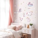 Ver imagem 5 de Adesivo Papel de Parede Infantil Unicórnios Cupcake Estrela