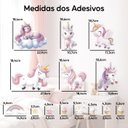 Ver imagem 3 de Adesivo Papel de Parede Infantil Unicórnios Cupcake Estrela