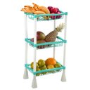 Ver imagem 2 de Fruteira Retangular 3 Andares Color - Injeplastec - Fruteira De Chão Retangular Cozinha Organizador
