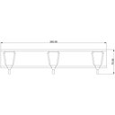 Ver imagem 3 de Cabide de Parede 3 Ganchos Premium Pr4280 Ducon Metais