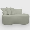 Ver imagem 4 de Sofa Organico Curvo 2 Lugares 145 Cm Boucle Menta