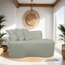 Ver imagem 2 de Sofa Organico Curvo 2 Lugares 145 Cm Boucle Menta