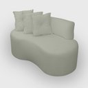 Ver imagem 5 de Sofa Organico Curvo 2 Lugares 145 Cm Boucle Menta