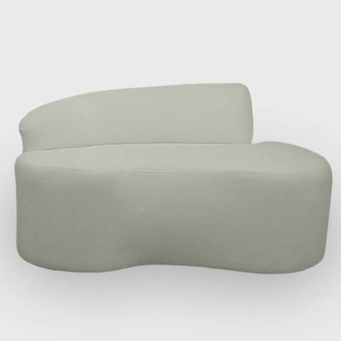 Sofa Organico Curvo 2 Lugares 145 Cm Boucle Menta