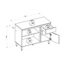 Ver imagem 2 de Módulo Cozinha Linea Selene Selene c/Tampo c/2 Pta e 3 Gav 120cm Jequitiba/Off White Fosco Linea