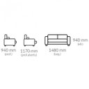 Ver imagem 3 de Sofá Retrátil e Reclinável 2 Lugares Rebeca News Simbal