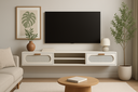 Ver imagem 2 de Rack Suspenso Santorini Moderno 180cm 2 Gavetas:off White