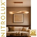 Ver imagem 5 de Lustre Pendente Dourado Rose Linear Moderna Led 25w 3000k Rose Gold