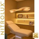 Ver imagem 6 de Lustre Pendente Dourado Rose Linear Moderna Led 25w 3000k Rose Gold