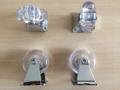 Rodizio Fixo Gel Rodinha 50mm Roda Silicone Móveis 4 Peças - 1