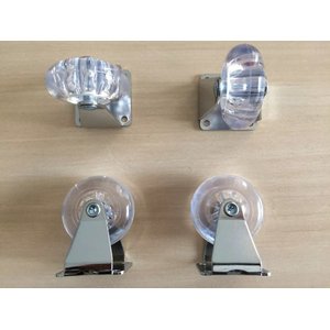 Rodizio Fixo Gel Rodinha 50mm Roda Silicone Móveis 4 Peças