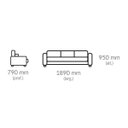 Ver imagem 3 de Sofá 3 Lugares Málaga Simbal