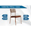 Ver imagem 2 de Cadeira de Cozinha Neo 1740 Aço Kit 2 Uni Cobre/linho Areia/courino Caramelo - Carraro